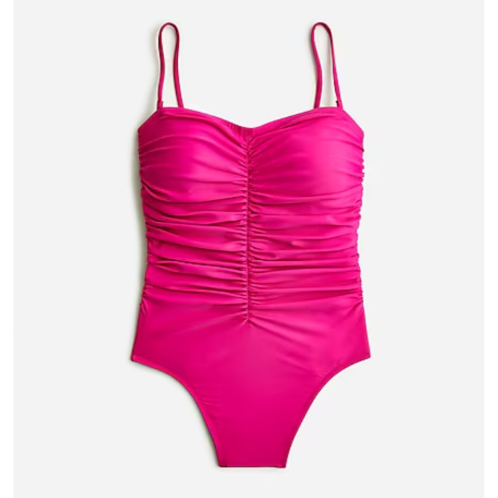 J. Crew Ruched Sweetheart One Piece Swimsuit sz. 2